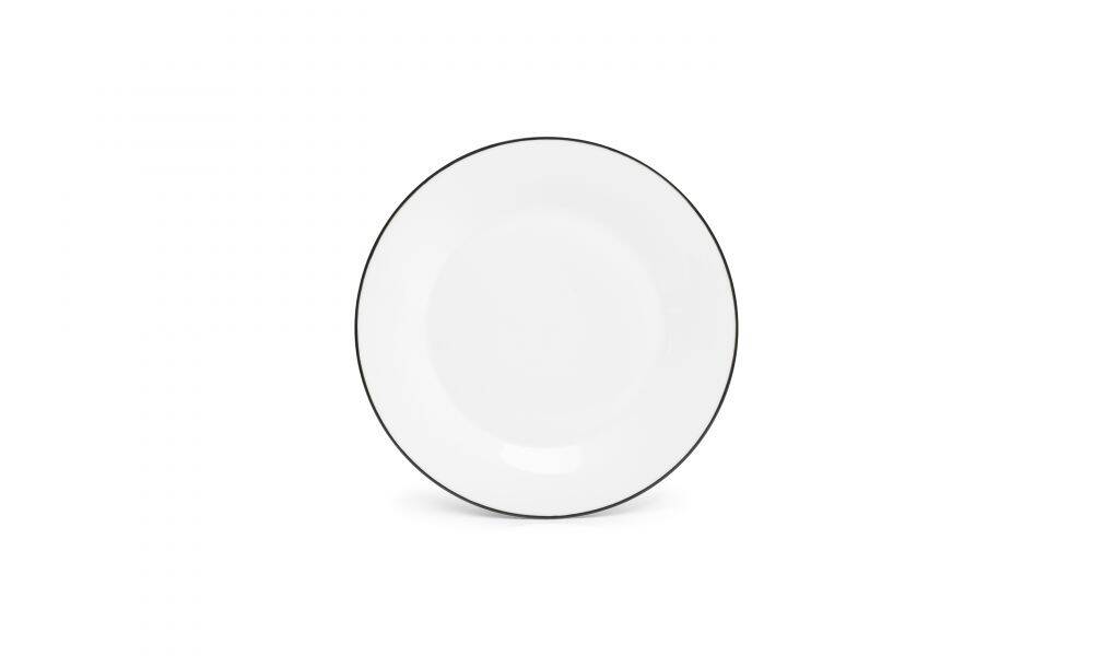 Dinner Plate “Néo” – 27 cm White with Black Rim