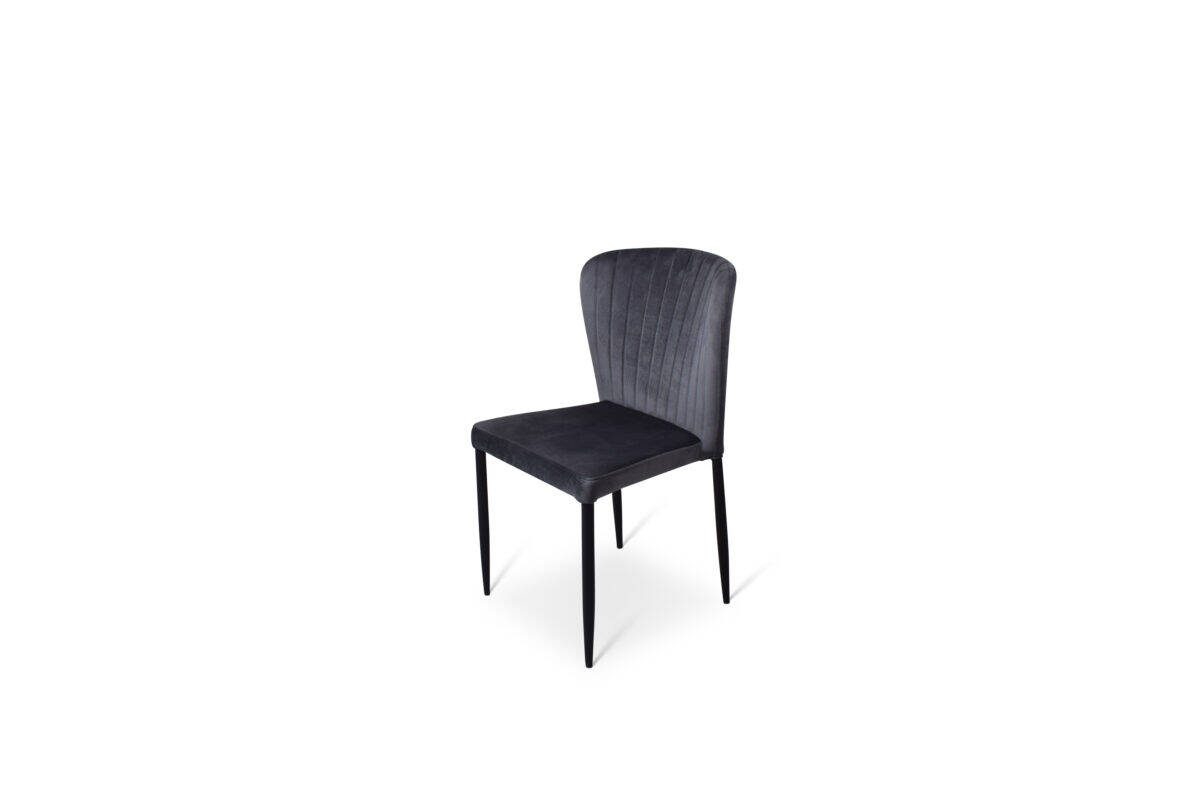 Velvet Chair – Anthracite Grey Upholstery