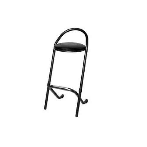 High Bar Stool – Black Faux Leather Seat with Metal Frame