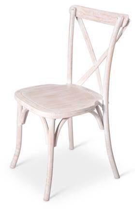 Crossback Wooden Chair – Natural Cerused Finish