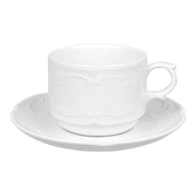 Coffee Saucer – White Ceramic 10 cm
